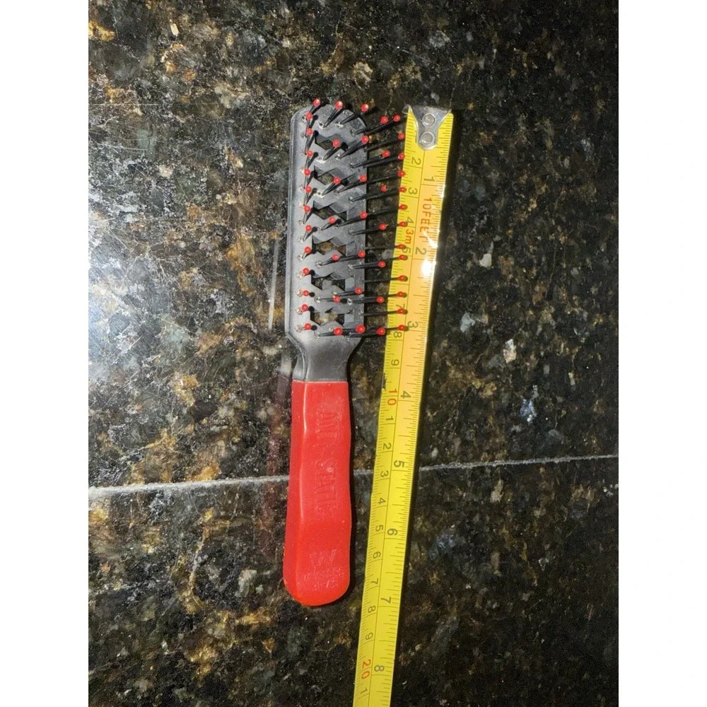 Whirlers Anti Static Brush 31-AS Black Red Handle Ball Tip‎